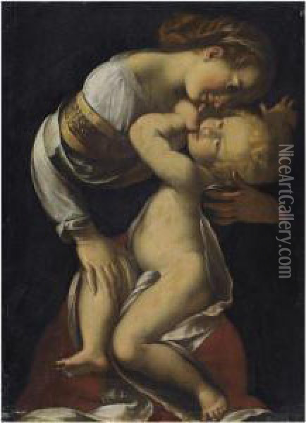 The Madonna And Child Oil Painting - Giulio Cesare Procaccini
