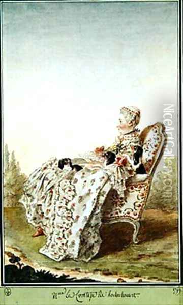 La comtesse de Rochechouart Oil Painting - Louis Carrogis Carmontelle