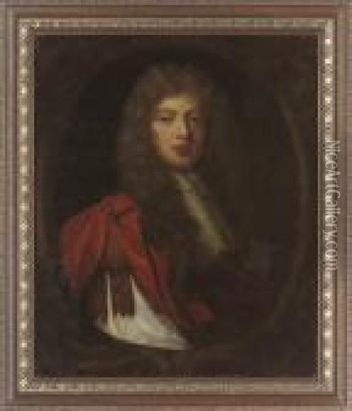 Portrait Of A Gentleman Traditionally Identified As George Savile Oil Painting - Mary Beale