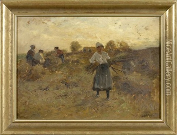 Heuernte Oil Painting - Albert Kappis