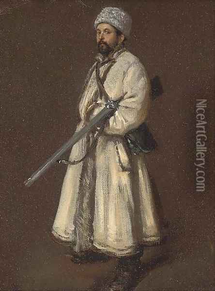 A Russian huntsman Oil Painting - Wilhelm Amandus Beer