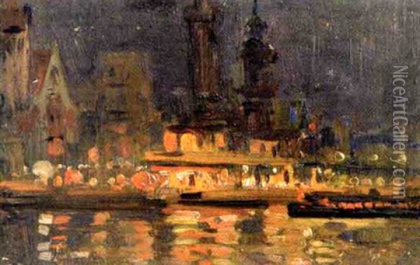 Paris Exposition Universelle De 1900 (+ Venise-serenade, 2 Works) Oil Painting - Fernand Marie Eugene Legout-Gerard