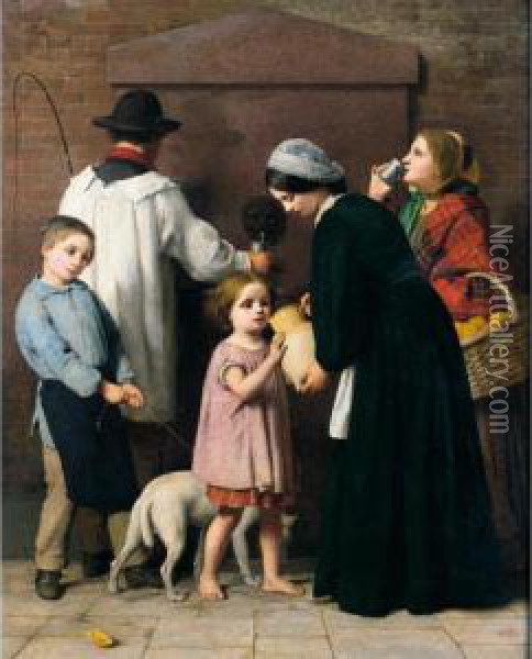 The Drinking Fountain Oil Painting - William Charles Thomas Dobson