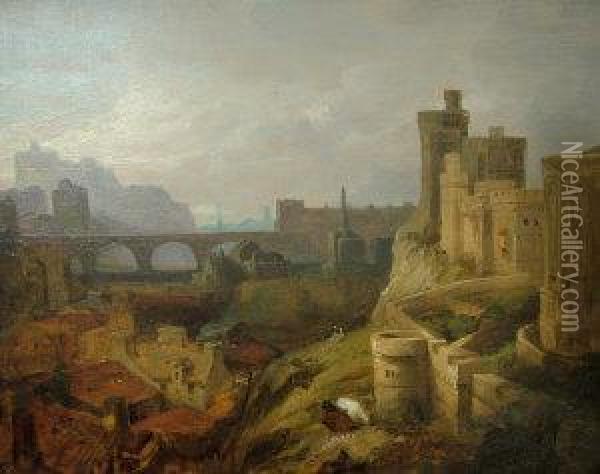 Edinburgh Castle Oil Painting - John, Rev. Thomson Of Duddingston