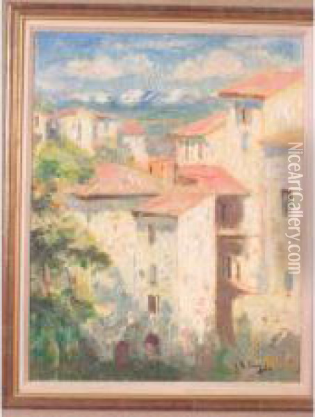 Cagnes Oil Painting - Joseph Alfred Terry