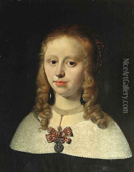 Portrait of a lady Oil Painting - Jan Jansz. Van Stomme