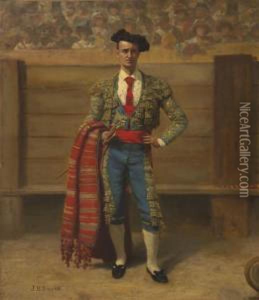 The Matador Oil Painting - James Brade Sword