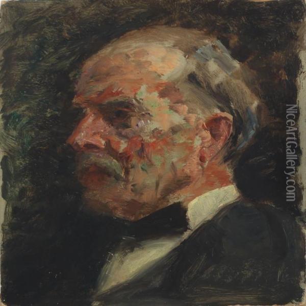 Portrait Of The Artist's Brother Oil Painting - Laurits Regner Tuxen
