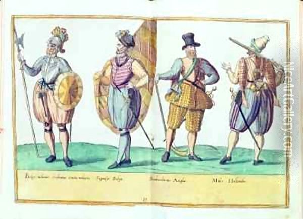 Sixteenth century costumes from 'Omnium Poene Gentium Imagines' Oil Painting - Abraham de Bruyn