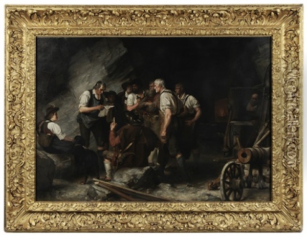 ...tiroler Aufstandes Von 1809 Gegan Napoleon (the Tyrolean Uprising Of 1809 Against Napoleon) Oil Painting - Franz Von Defregger