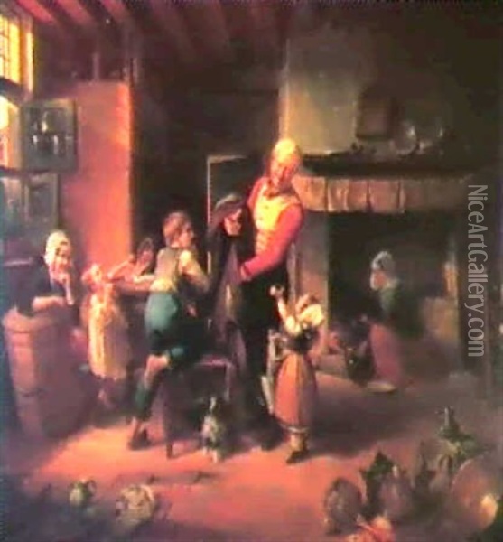 Grobpapa Hat Was Mitgebracht Oil Painting - Julius Weyde