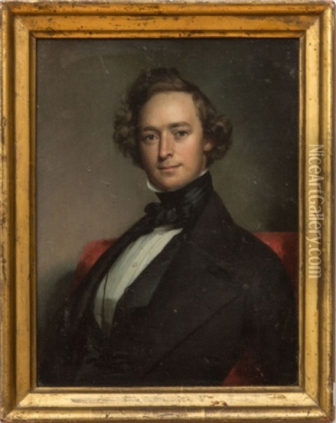Portrait Of A Gentleman Oil Painting - Joseph Allen Haskell