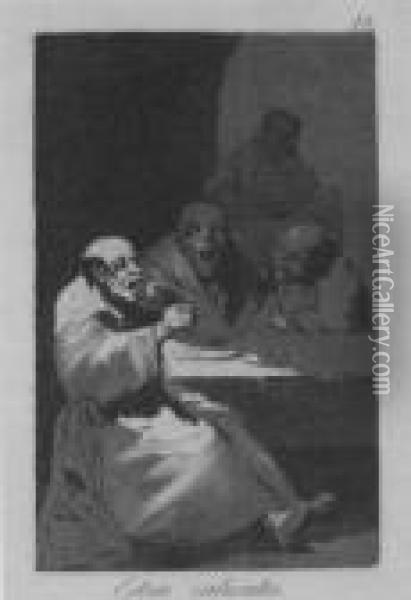Estan Calientes (h.48; D.50) Oil Painting - Francisco De Goya y Lucientes