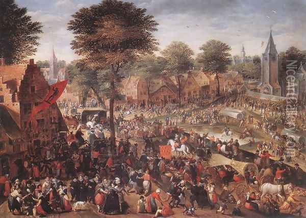 Village Feast (Annual Fair) Oil Painting - Hans Bol