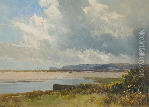 Langstone Cliff From Warren, West Exmouth Oil Painting - Frederick John Widgery