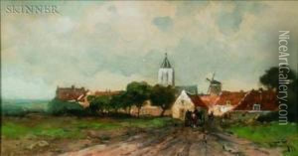 Leaving Town Oil Painting - Willem Cornelis Rip